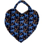 Blue Tigers Giant Heart Shaped Tote