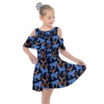 Blue Tigers Kids  Shoulder Cutout Chiffon Dress
