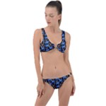 Blue Tigers Ring Detail Crop Bikini Set