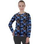 Blue Tigers Women s Long Sleeve Raglan Tee