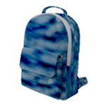 Blue Waves Abstract Series No5 Flap Pocket Backpack (Large)