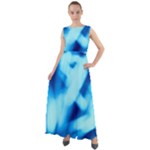 Blue Abstract 2 Chiffon Mesh Boho Maxi Dress