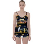 City Lights Tie Front Two Piece Tankini