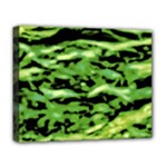 Green  Waves Abstract Series No11 Deluxe Canvas 20  x 16  (Stretched)