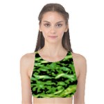 Green  Waves Abstract Series No11 Tank Bikini Top