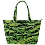Green  Waves Abstract Series No11 Back Pocket Shoulder Bag 