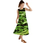 Green  Waves Abstract Series No11 Summer Maxi Dress
