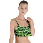 Green  Waves Abstract Series No11 Layered Top Bikini Top 