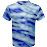 Blue Waves Abstract Series No10 Men s Cotton Tee