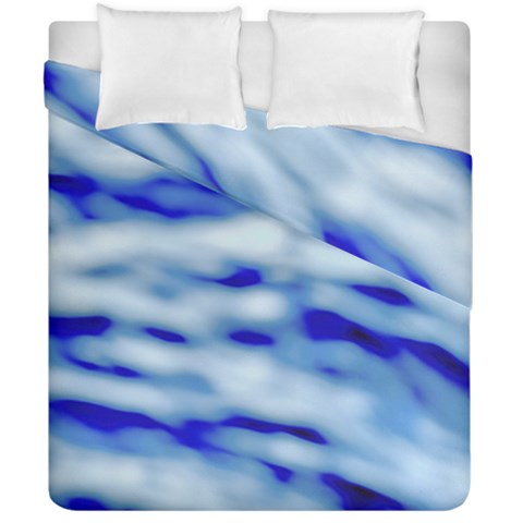 Blue Waves Abstract Series No10 Duvet Cover Double Side (California King Size) from ArtsNow.com