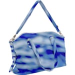 Blue Waves Abstract Series No10 Canvas Crossbody Bag