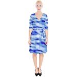 Blue Waves Abstract Series No10 Wrap Up Cocktail Dress