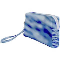 Blue Waves Abstract Series No10 Wristlet Pouch Bag (Small) from ArtsNow.com