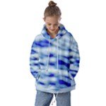 Blue Waves Abstract Series No10 Kids  Oversized Hoodie