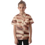Pink  Waves Abstract Series No6 Kids  Short Sleeve Shirt