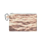 Pink  Waves Abstract Series No6 Canvas Cosmetic Bag (Small)