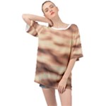 Pink  Waves Abstract Series No6 Oversized Chiffon Top