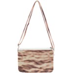 Pink  Waves Abstract Series No6 Double Gusset Crossbody Bag