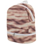 Pink  Waves Abstract Series No6 Zip Bottom Backpack