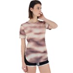 Pink  Waves Abstract Series No6 Perpetual Short Sleeve T-Shirt