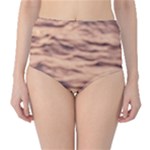 Pink  Waves Abstract Series No5 Classic High-Waist Bikini Bottoms