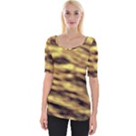 Yellow  Waves Abstract Series No10 Wide Neckline Tee