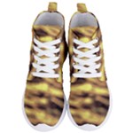 Yellow  Waves Abstract Series No10 Women s Lightweight High Top Sneakers