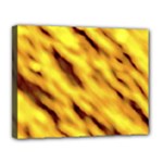 Yellow  Waves Abstract Series No8 Canvas 14  x 11  (Stretched)