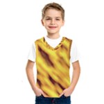 Yellow  Waves Abstract Series No8 Kids  Basketball Tank Top