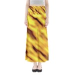 Yellow  Waves Abstract Series No8 Full Length Maxi Skirt