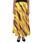 Yellow  Waves Abstract Series No8 Flared Maxi Skirt