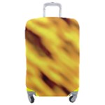Yellow  Waves Abstract Series No8 Luggage Cover (Medium)