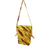 Yellow  Waves Abstract Series No8 Folding Shoulder Bag