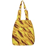 Yellow  Waves Abstract Series No8 Center Zip Backpack