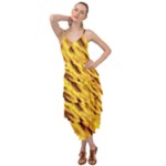 Yellow  Waves Abstract Series No8 Layered Bottom Dress