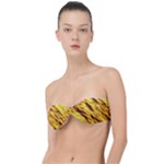 Yellow  Waves Abstract Series No8 Classic Bandeau Bikini Top 
