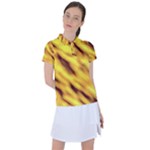 Yellow  Waves Abstract Series No8 Women s Polo Tee