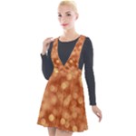 Light Reflections Abstract No7 Peach Plunge Pinafore Velour Dress