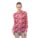 Rose Lips Long Sleeve Chiffon Shirt