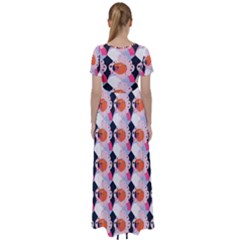 High Waist Short Sleeve Maxi Dress 