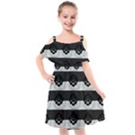 Geometry Kids  Cut Out Shoulders Chiffon Dress