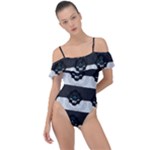 Geometry Frill Detail One Piece Swimsuit