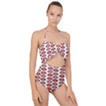 Beautylips Scallop Top Cut Out Swimsuit