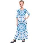 Digital Sky Kids  Quarter Sleeve Maxi Dress