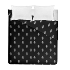 Black And White Sketchy Man Portrait Pattern Duvet Cover Double Side (Full/ Double Size) from ArtsNow.com