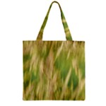 Golden Grass Abstract Zipper Grocery Tote Bag