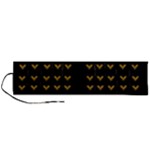 Golden Hearts On Black Freedom Roll Up Canvas Pencil Holder (L)