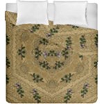 Wood Art With Beautiful Flowers And Leaves Mandala Duvet Cover Double Side (King Size)