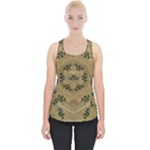 Wood Art With Beautiful Flowers And Leaves Mandala Piece Up Tank Top