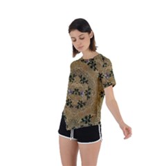 Asymmetrical Short Sleeve Sports T-Shirt 